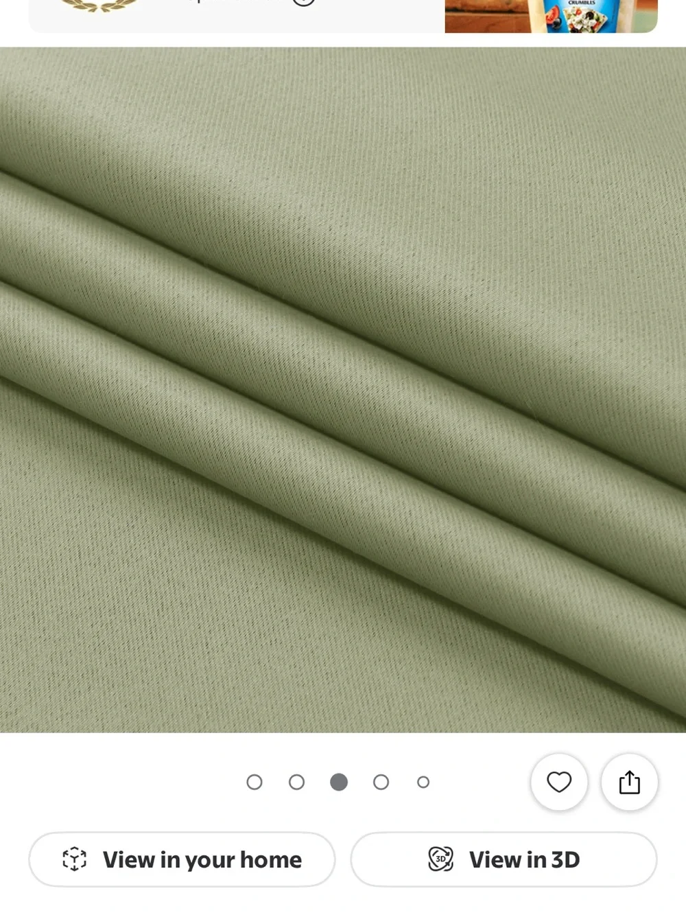 Sage Green Thermal Blackout Curtains - Home Accents 2 Panels
